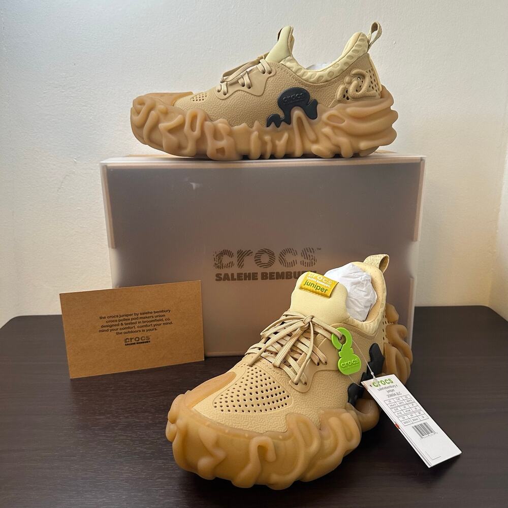 CROCS Salehe Bembury X Pollex Juniper Manuka Sneakers Sz Men's 8 Women's 10, New